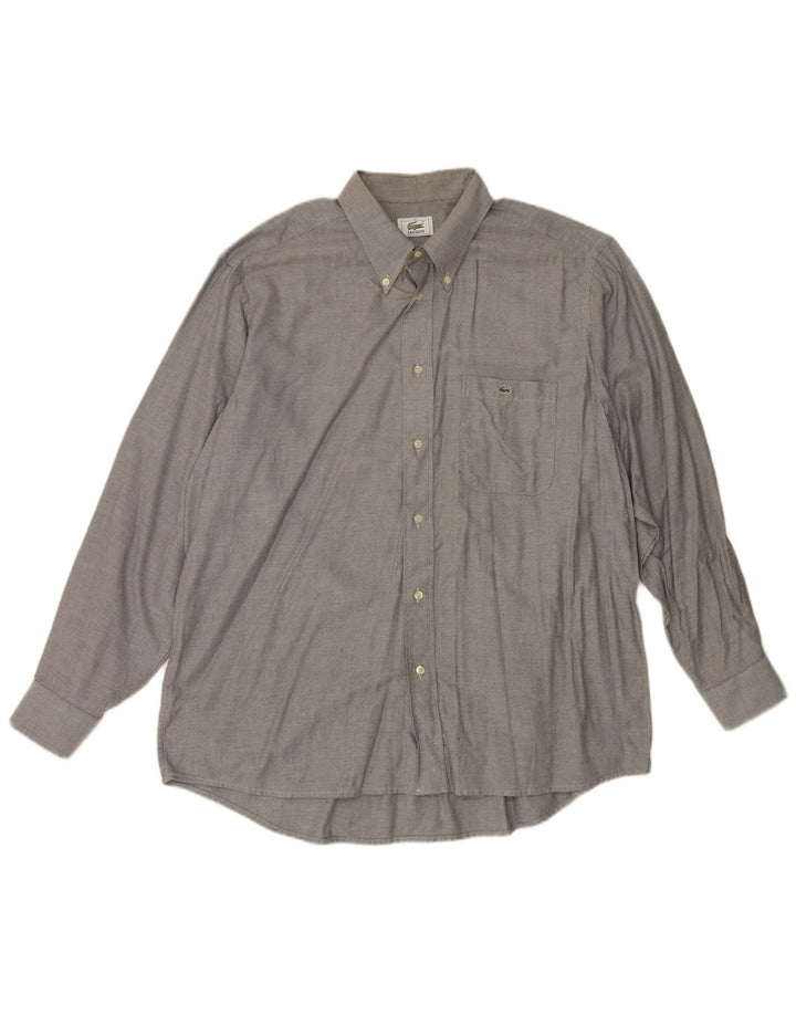 Lacoste Chemise Homme Taille 44 XL Gris Coton