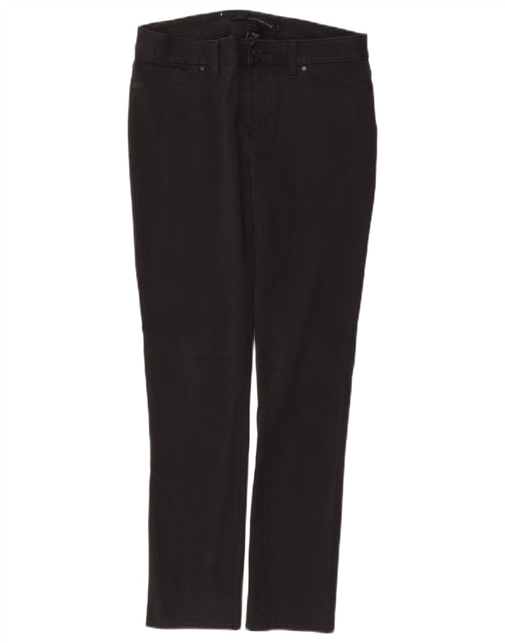 CALVIN KLEIN Pantalon décontracté slim pour femme US 6 Medium W30 L28 Gris Coton