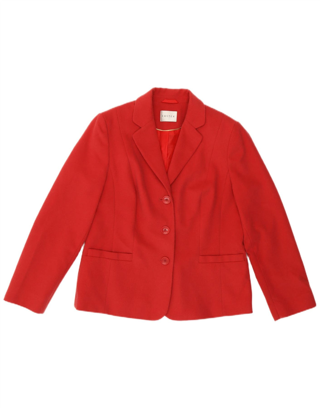 Eastex Veste blazer à 3 boutons pour femme UK 12 Rouge moyen Polyester