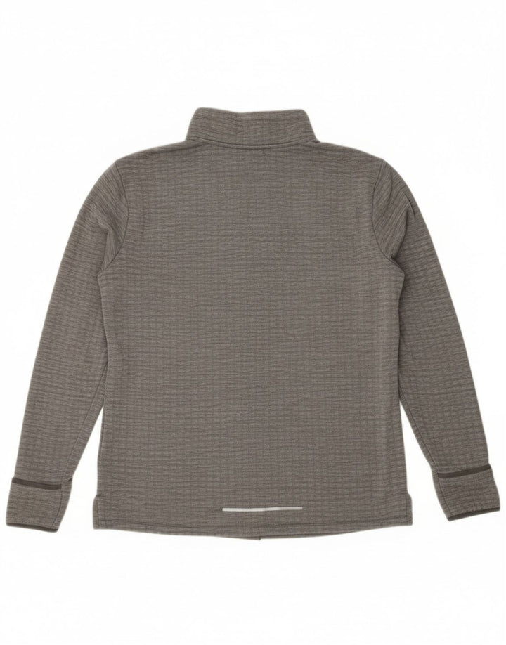 Nike Haut de survêtement à col zippé pour homme Grand polyester moucheté gris