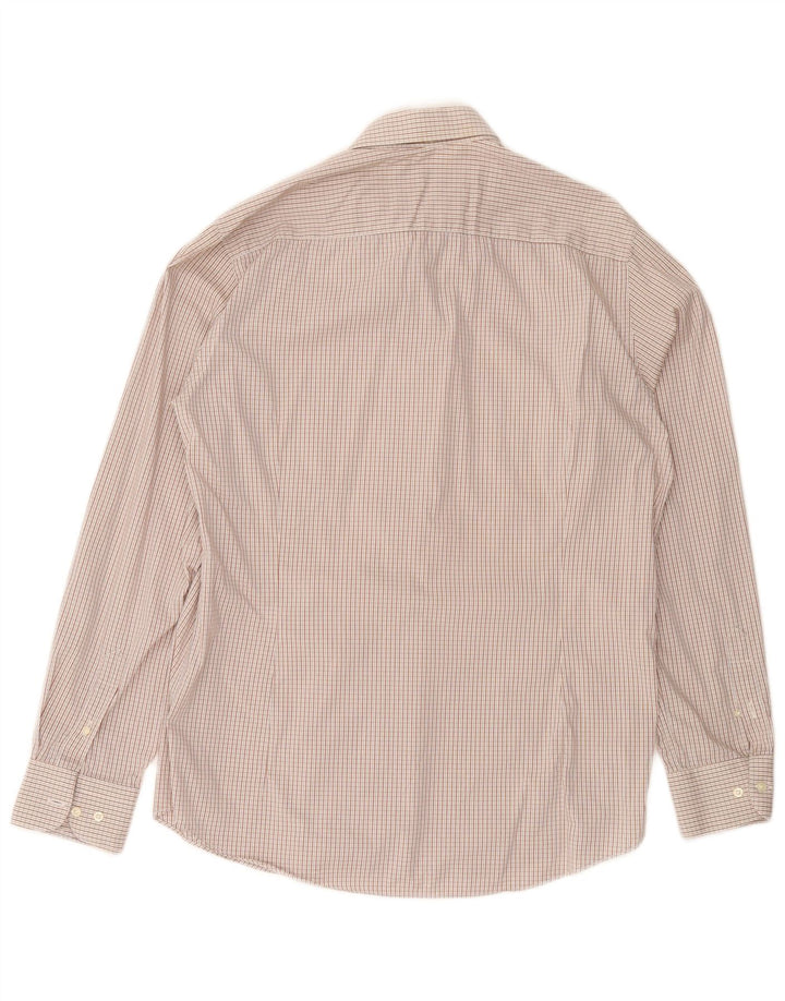 Trussardi Chemise Homme Taille 43/44 XL Vichy Marron