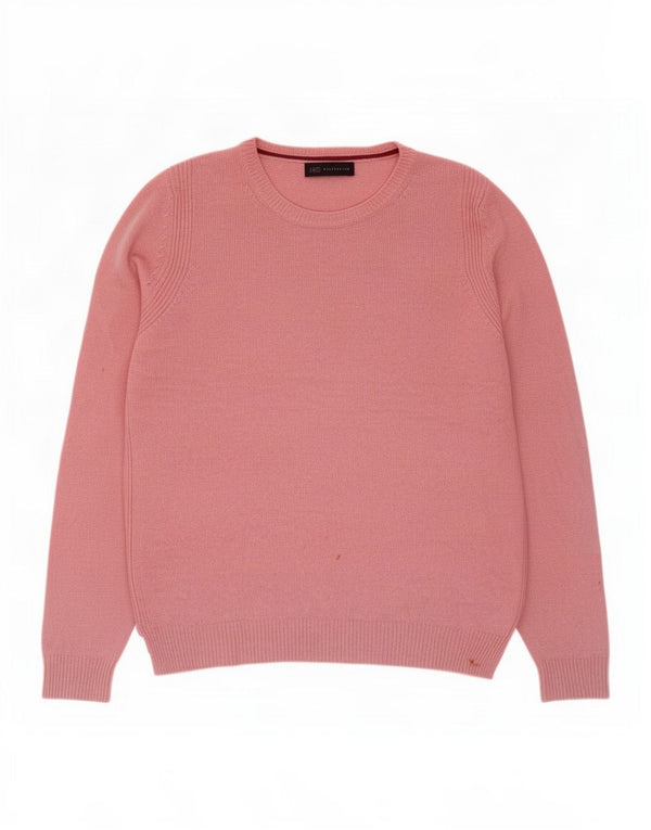 Marks & Spencer Pull col bateau pour femme UK 12 Laine rose moyen