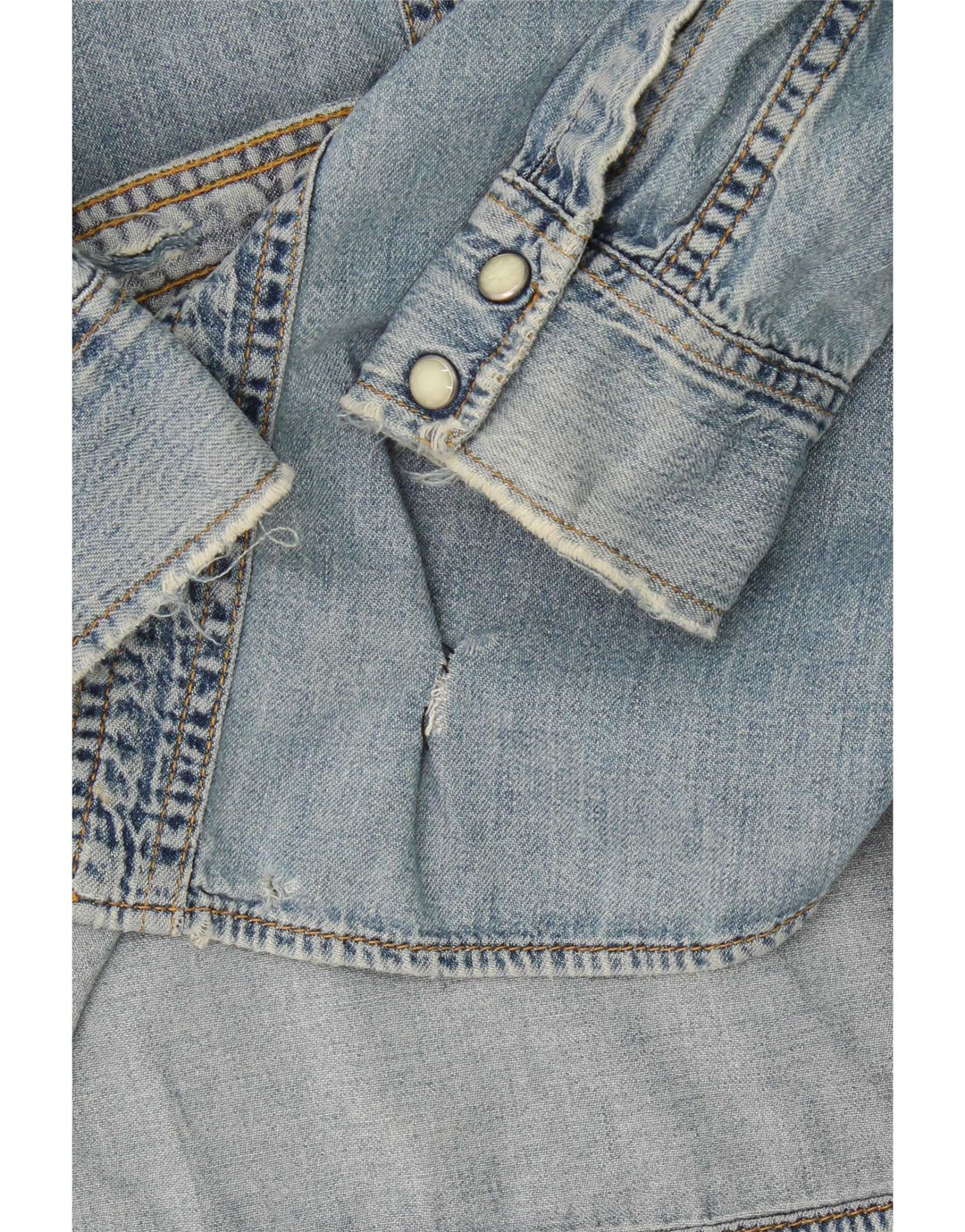 Lee Chemise en jean pour femme UK 16 Large Bleu Coton