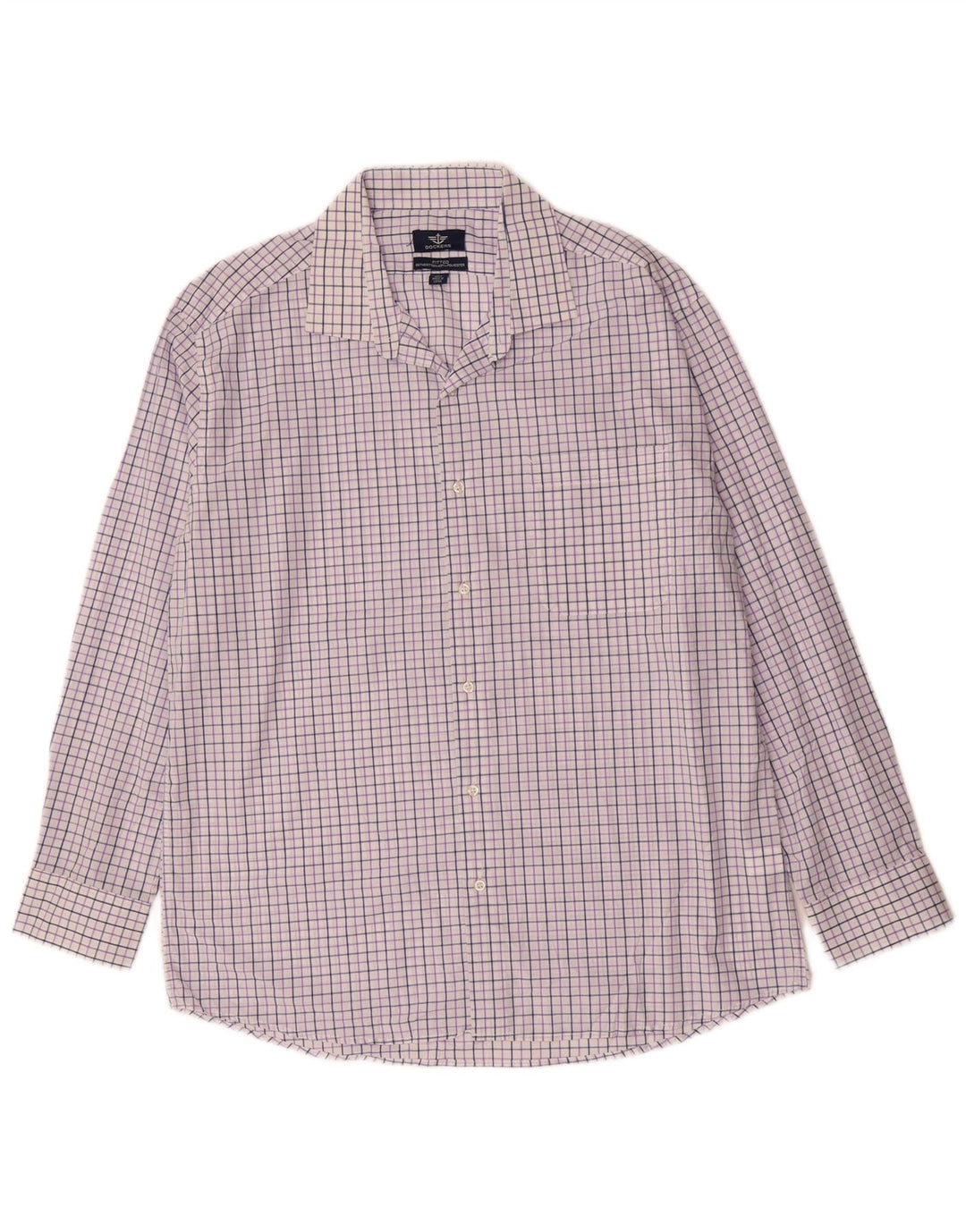 DOCKERS Chemise Homme Taille 16 1/2 Grand Coton à Carreaux Violet