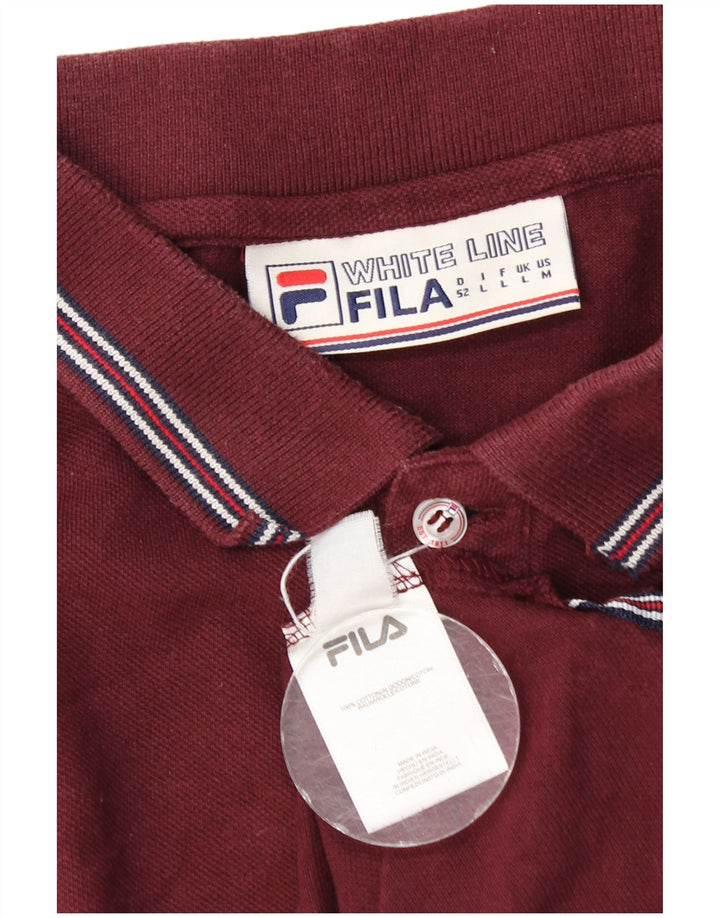 Fila Polo Homme Large Bordeaux Coton