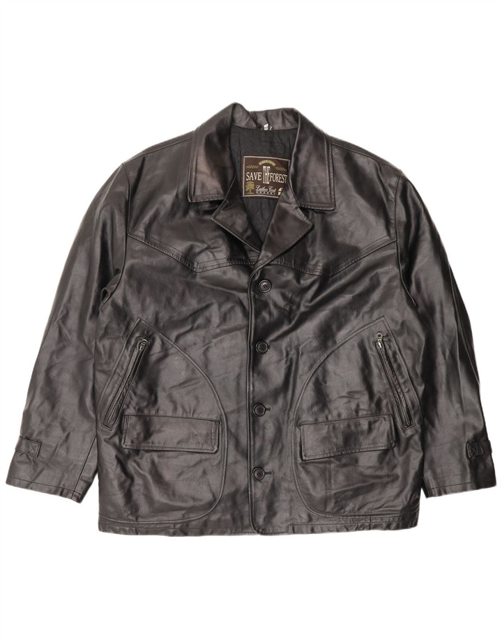 Veste en cuir homme Essebi IT 50 grand cuir noir