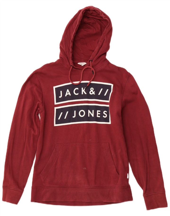 JACK & JONES Pull à Capuche Core Graphic Homme Bordeaux Moyen Coton