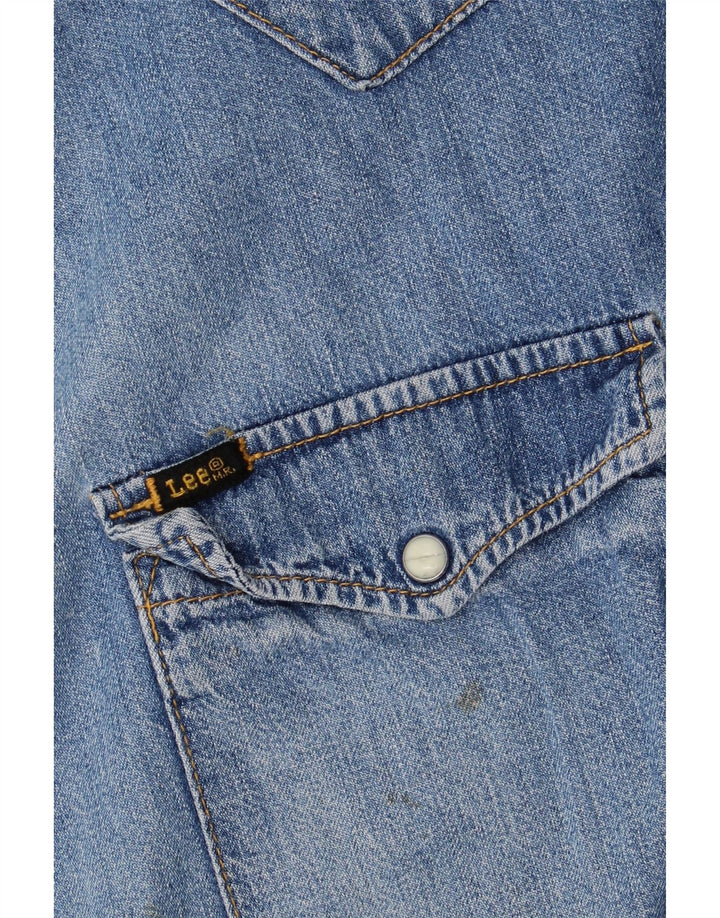 Lee Chemise en Jean XL Bleu Coton Homme