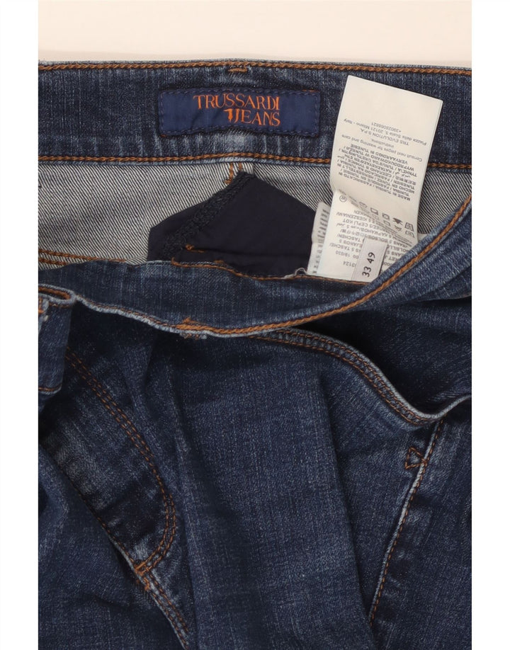 TRUSSARDI Jean Slim W33 L30 Bleu Coton Homme