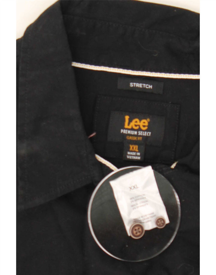 Lee Chemise Stretch Homme 2XL Coton Noir