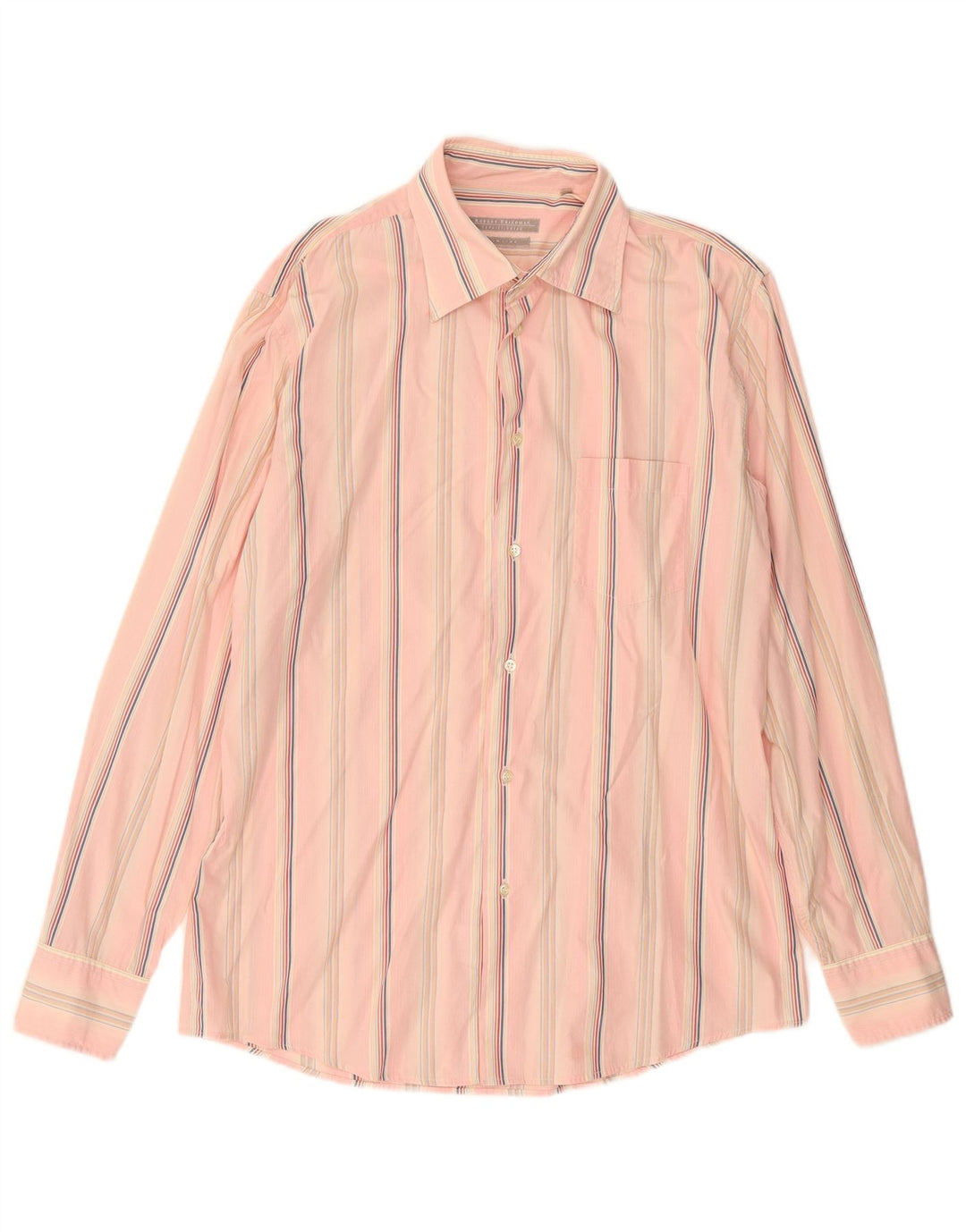 ROBERT FRIEDMAN Mens Slim Shirt Large Pink Striped