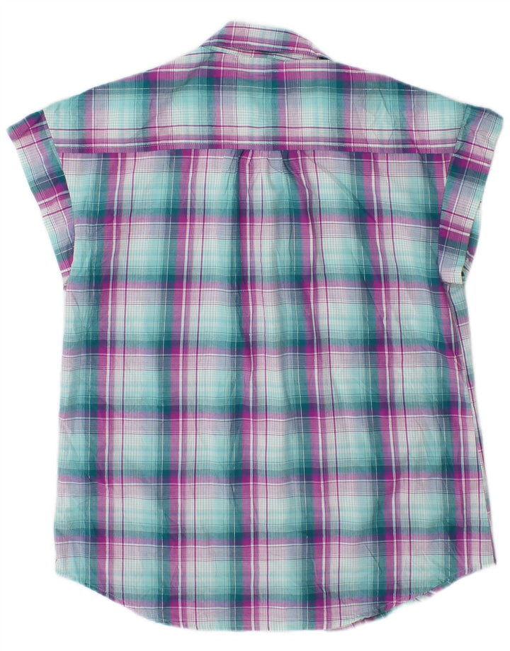 Lee Chemise sans manches Riders pour femme UK 44 Polyester à carreaux vert moyen