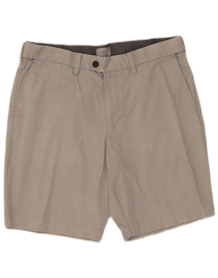 Marks & Spencer Short Chino Homme W36 Grand Gris Coton