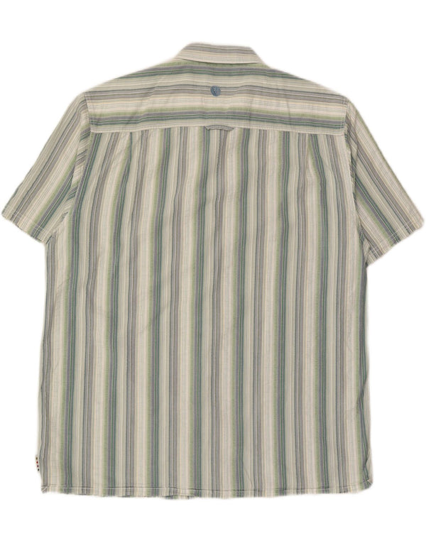 Chemise à manches courtes homme Fat Face XL coton rayé vert