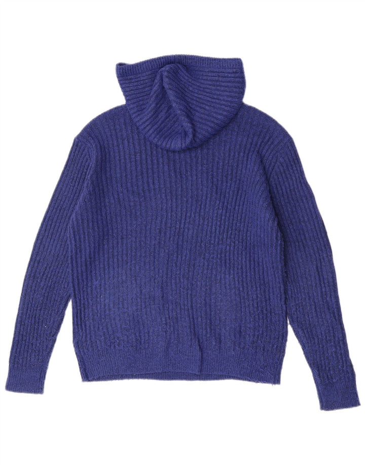 Marks & Spencer Pull à capuche pour femme UK 14 Bleu moyen moucheté