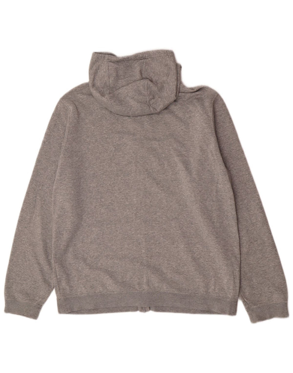 Nike Sweat à capuche zippé pour homme en coton gris Taille L