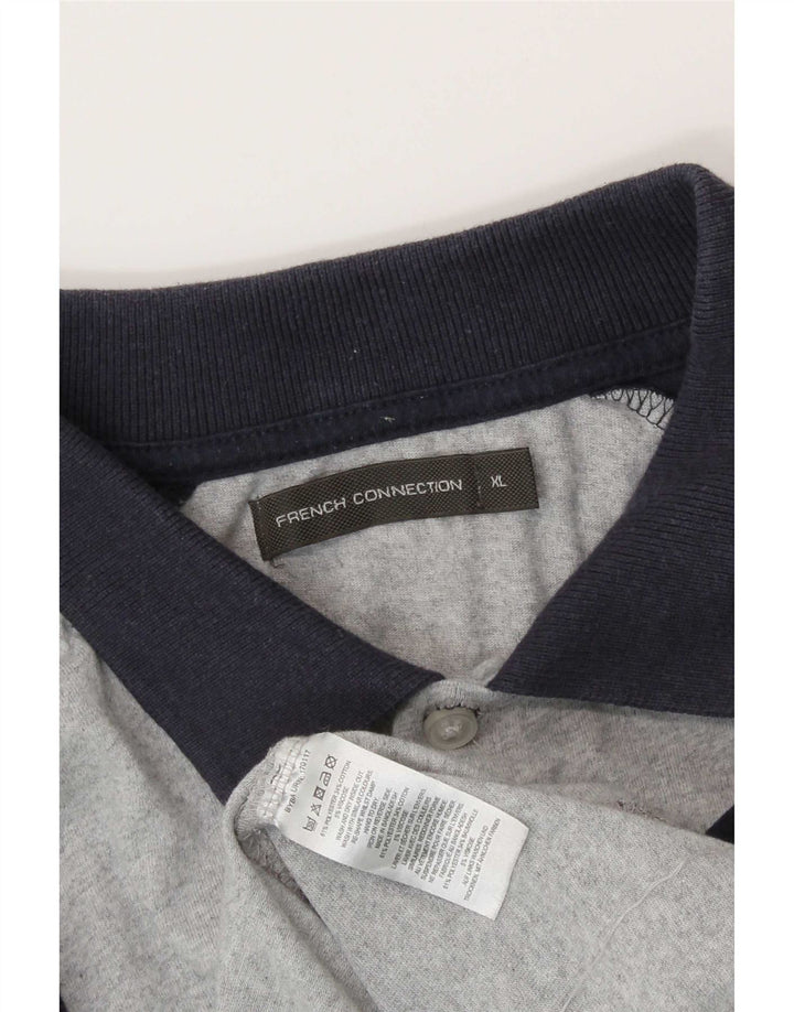 French Connection Polo Homme XL Gris Colorblock Polyester
