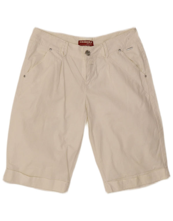Carrera Bermuda Chino Femme Medium W30 Blanc Cassé Coton