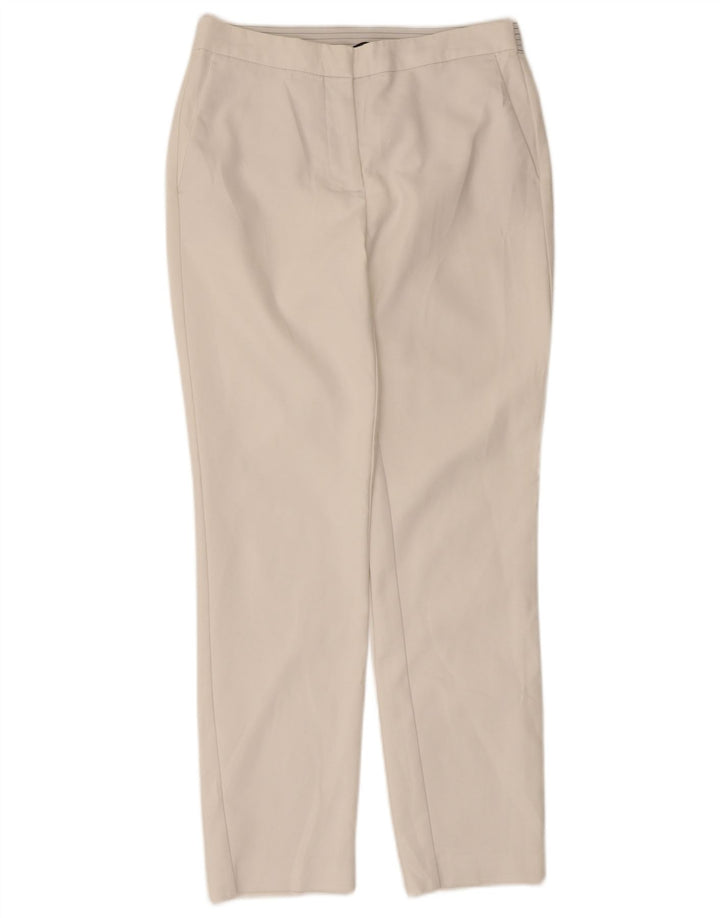 Zara Pantalon décontracté droit pour femme Medium W28 L27 Blanc
