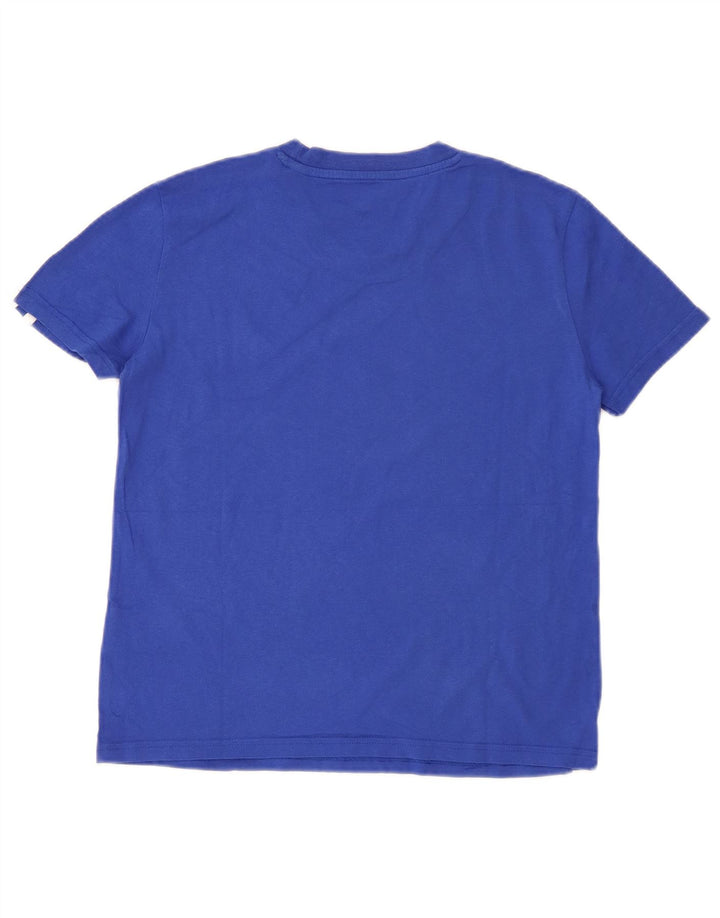 ADIDAS T-Shirt Femme UK 12/14 Bleu Moyen Coton