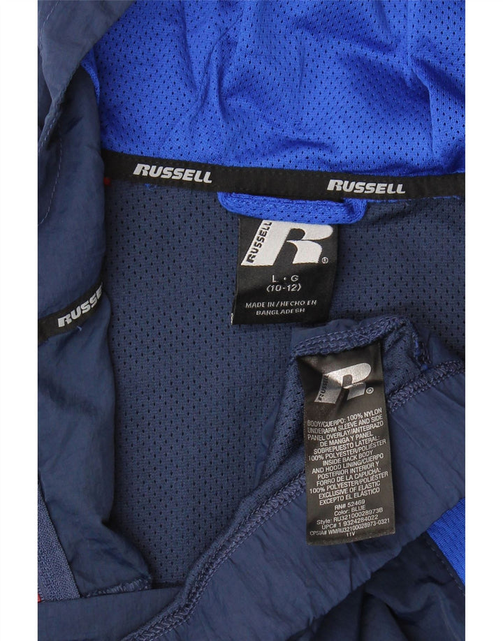 Russell Athletic Veste de pluie pour garçon 10-11 ans Bleu marine Taille L