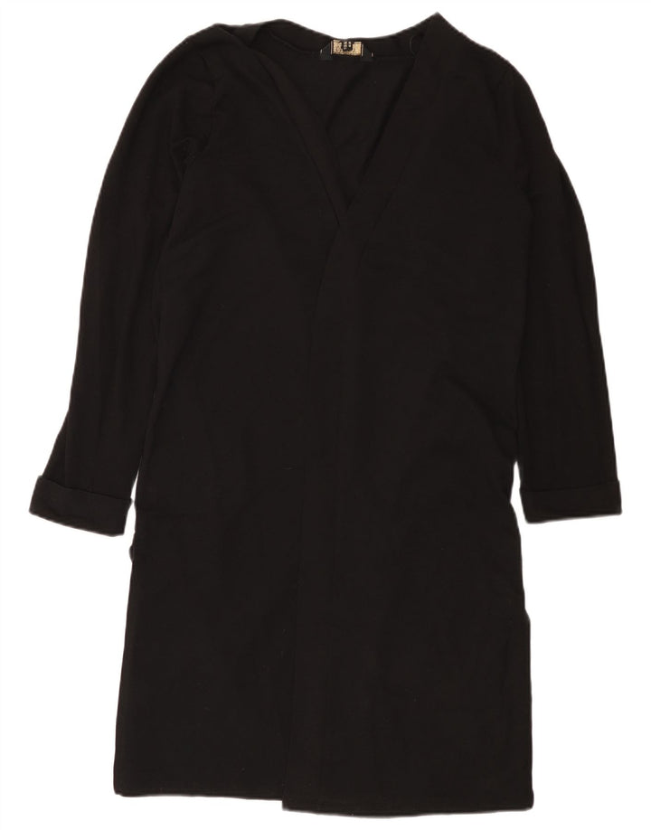 Lipsy Cardigan ouvert long pour femme UK 16 Large Noir Polyester