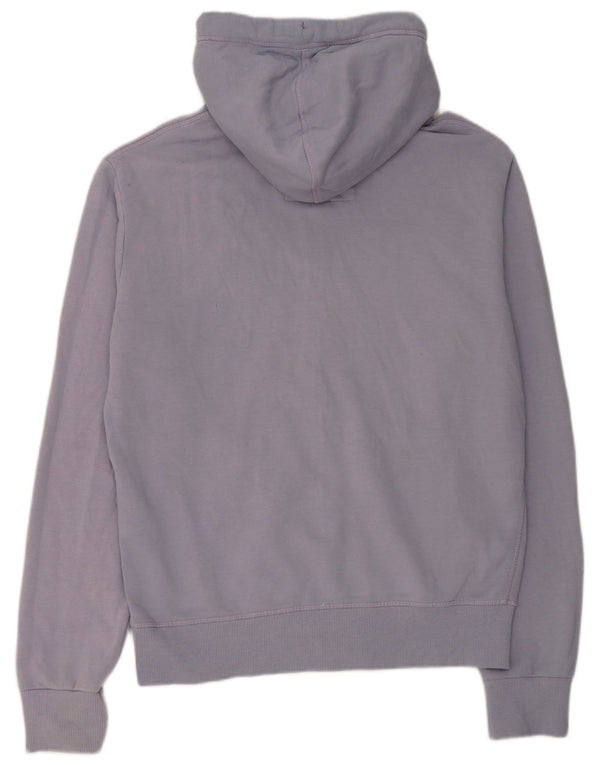 Superdry Pull à capuche zippé graphique pour femme UK 16 Large Bleu Coton