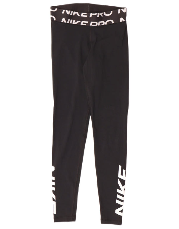 Nike Legging graphique Dri Fit pour femme UK 10 Small Noir Polyester Sports