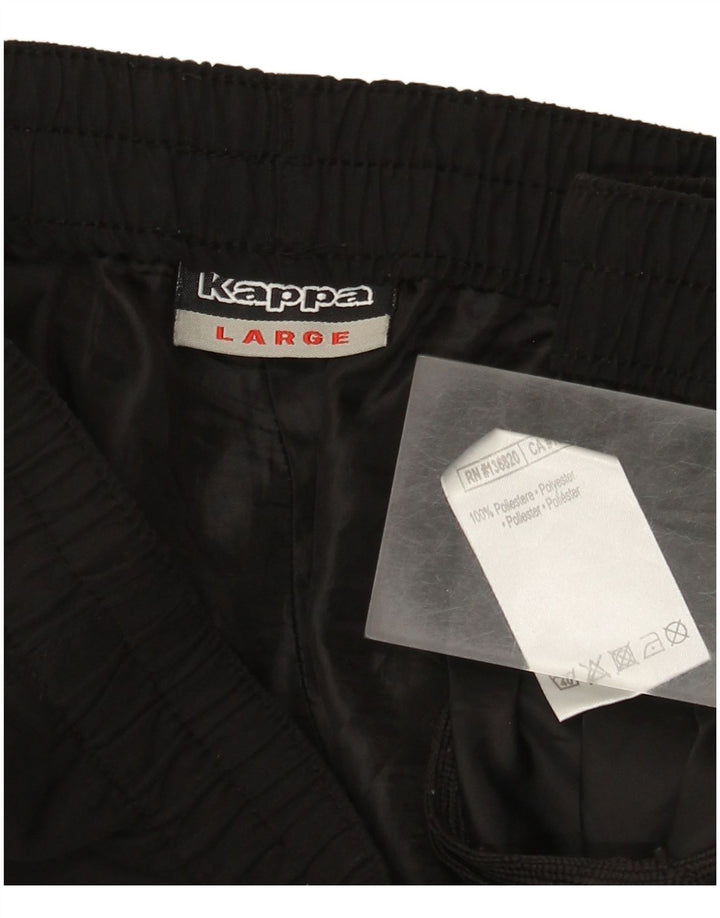 Kappa Pantalon de Survêtement Homme Large Noir Polyester