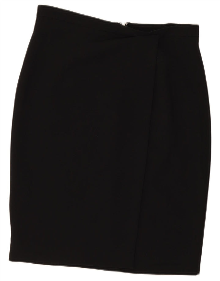 Max Mara Jupe crayon femme UK 12 Medium W31 Acétate noir