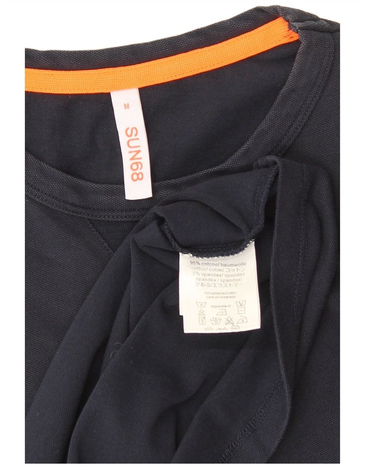 Sun68 T-Shirt Homme Bleu Marine Moyen Coton
