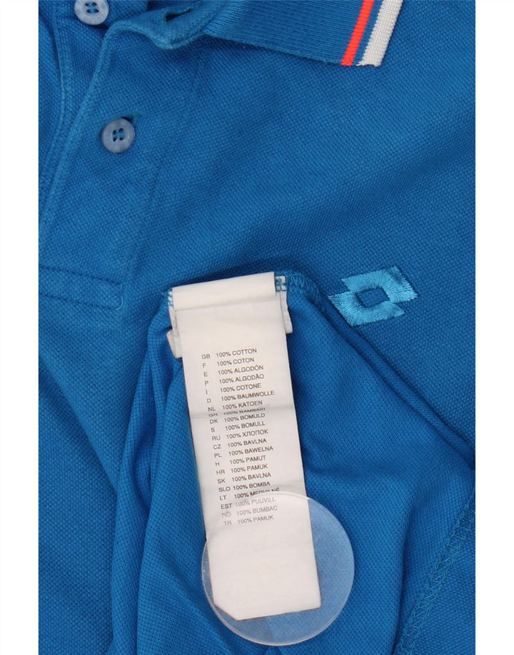 Lotto Polo Homme Petit Bleu Coton