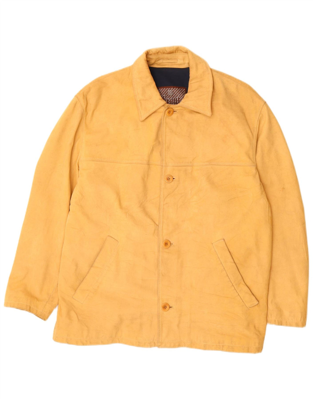 Veste en cuir Scout pour homme UK 42 XL Jaune