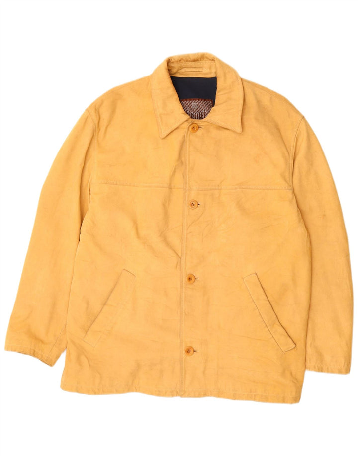 Veste en cuir Scout pour homme UK 42 XL Jaune