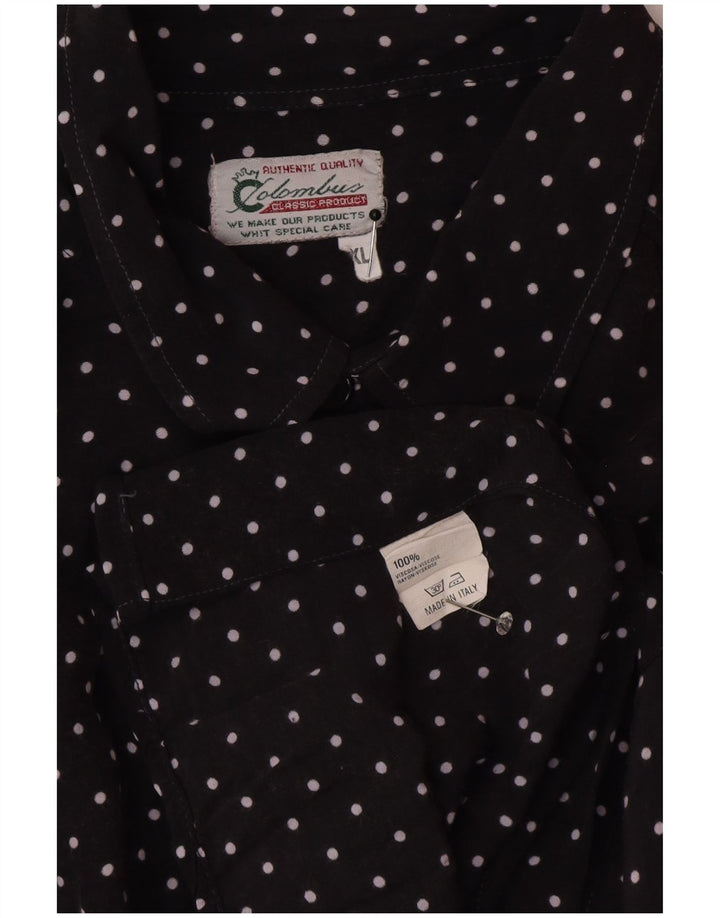 Colombus Chemise Homme XL Noir à Pois Viscose