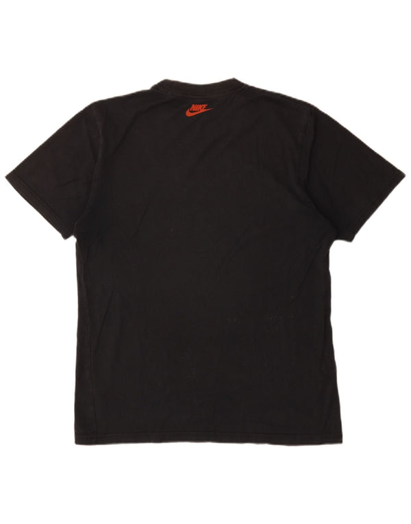 Nike Hommes Italia Graphic T-Shirt Top UK 36/38 Petit Noir Coton