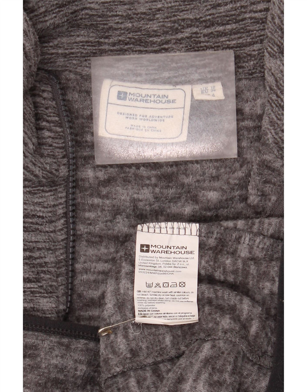 Mountain Warehouse Veste polaire surdimensionnée pour femme UK 10 Petit gris moucheté