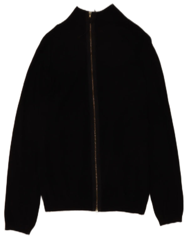 Zara Cardigan Femme Pull UK 14 Large Noir Viscose