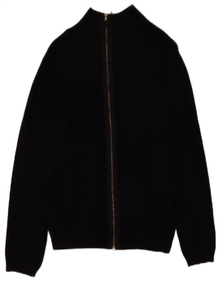 Zara Cardigan Femme Pull UK 14 Large Noir Viscose