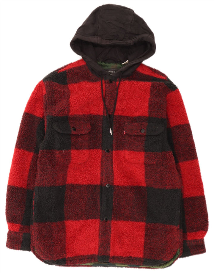 Levi's Chemise à Capuche Lumberjack Flannel Homme Rouge Petit Carreau