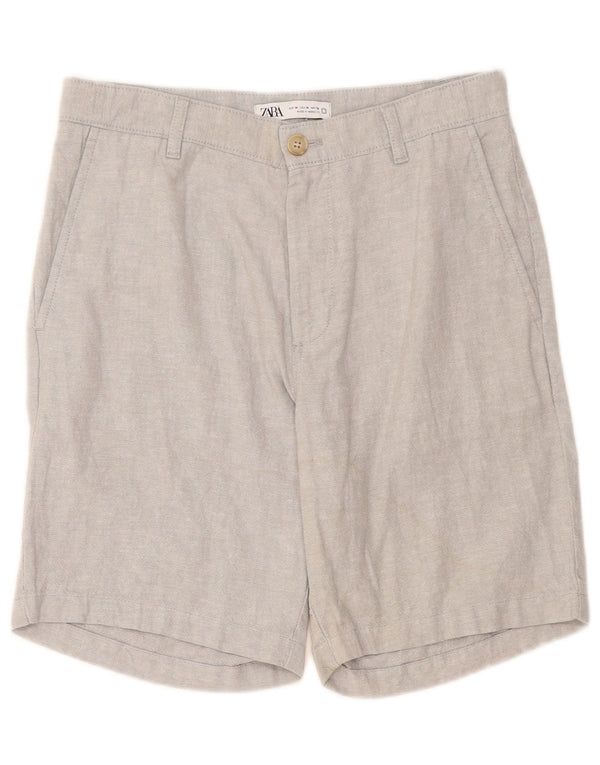 Zara Short Chino Homme EU 38 Small W30 Lin Gris