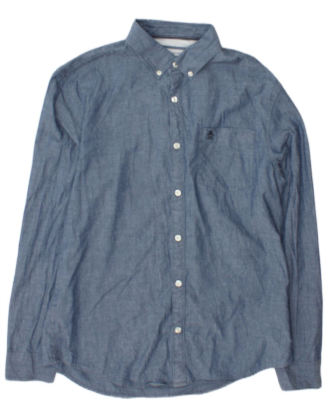 Penguin Chemise Homme Bleu Moyen Coton