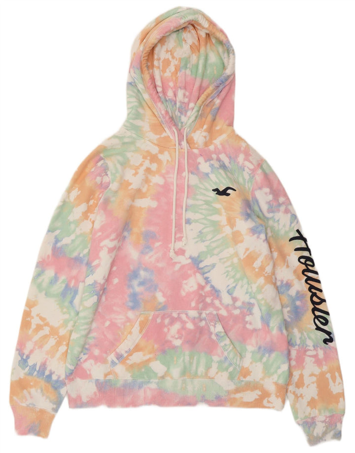 HOLLISTER Pull à capuche graphique pour femme UK 44 Medium Multicolore Tie Dye