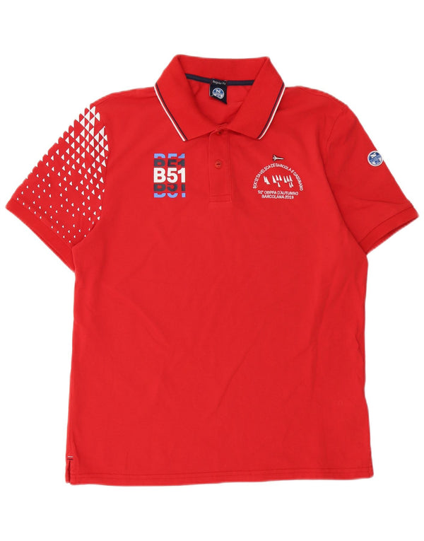 North Sails Polo Barcolana 51 Graphic Regular Fit Homme Rouge Moyen