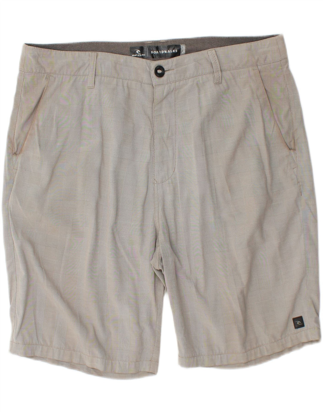 RIP CURL Short Chino Homme W38 XL Gris à Carreaux