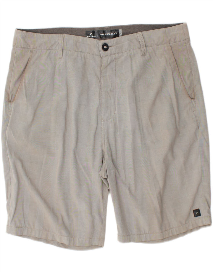 RIP CURL Short Chino Homme W38 XL Gris à Carreaux