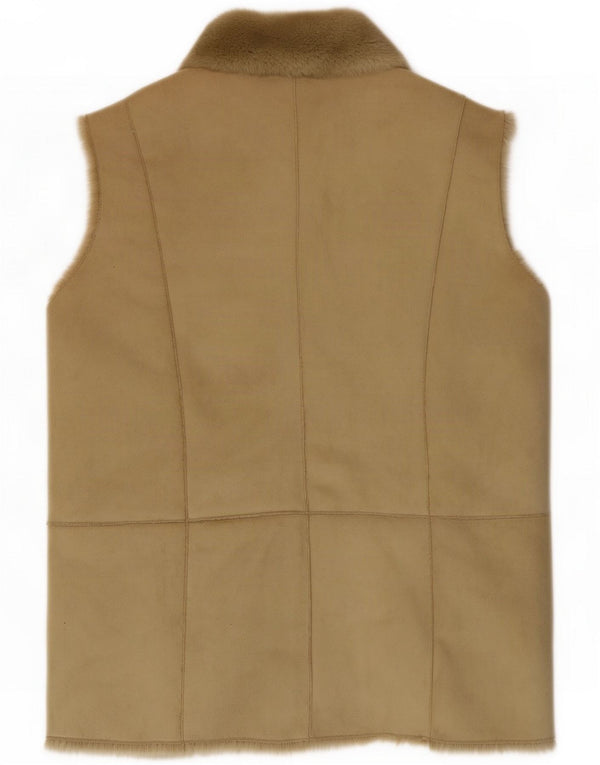 Alex & co. Gilet Sherpa Femme UK 12 Polyester Beige Moyen