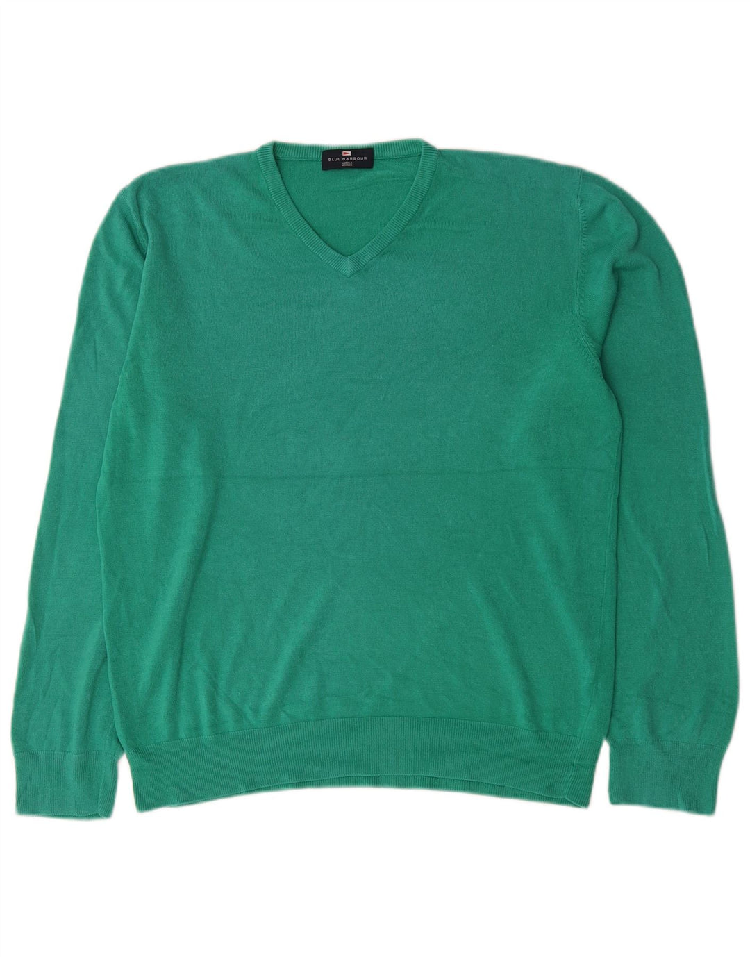 Marks & Spencer Pull à col en V Blue Harbour pour hommes, grand vert