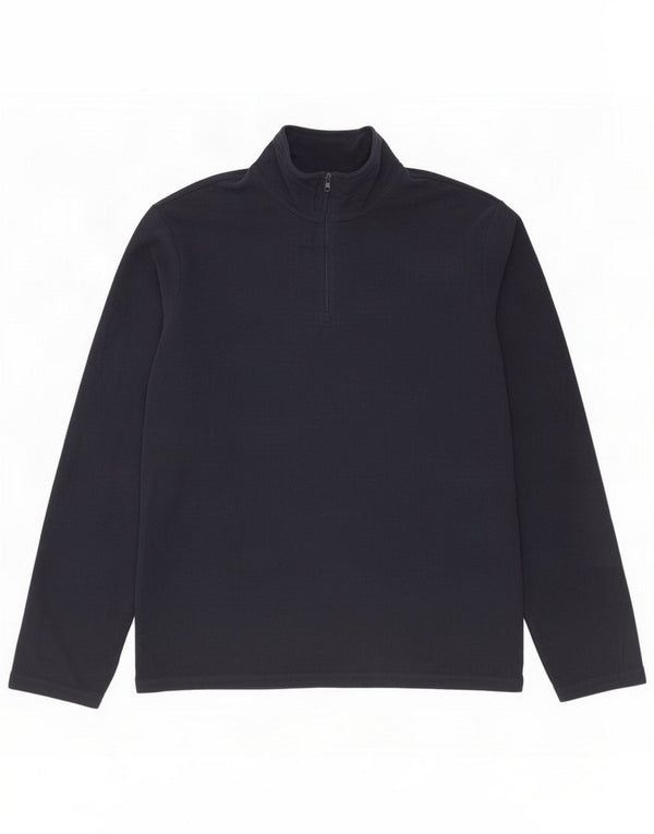 Mountain Warehouse Pull polaire à col zippé pour homme Bleu marine moyen Polyester
