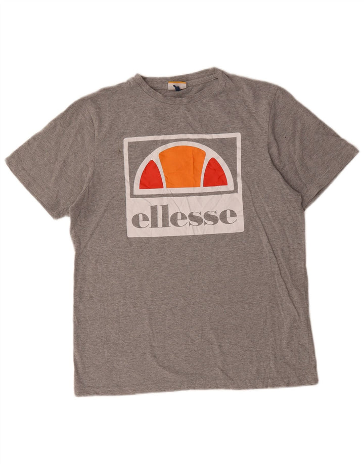 T-shirt graphique pour homme Ellesse, taille moyenne, coton gris